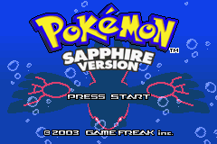 Pokemon Secret Sapphire (beta) Title Screen